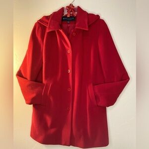 Kenneth Cole Reaction Red Pea Coat